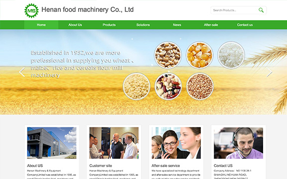 食品机械设备响应式外贸英语企业网站