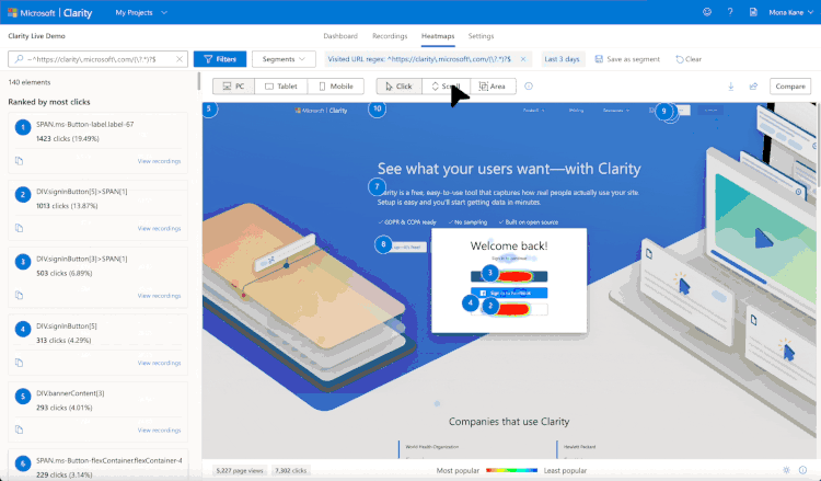 Microsoft Clarity：新一代用户体验与提高转化率的利器