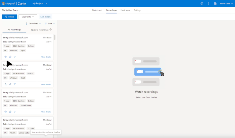 Microsoft Clarity：新一代用户体验与提高转化率的利器